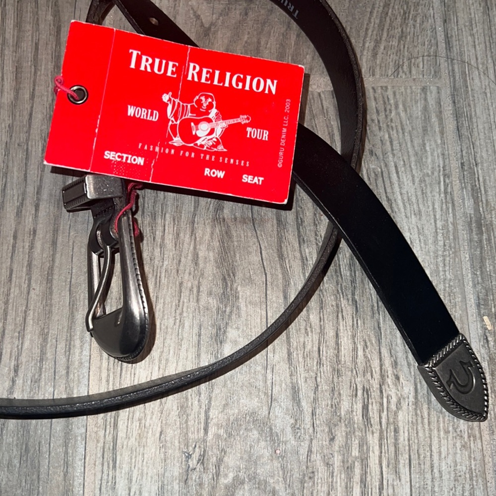 True Religion size 32 black belt